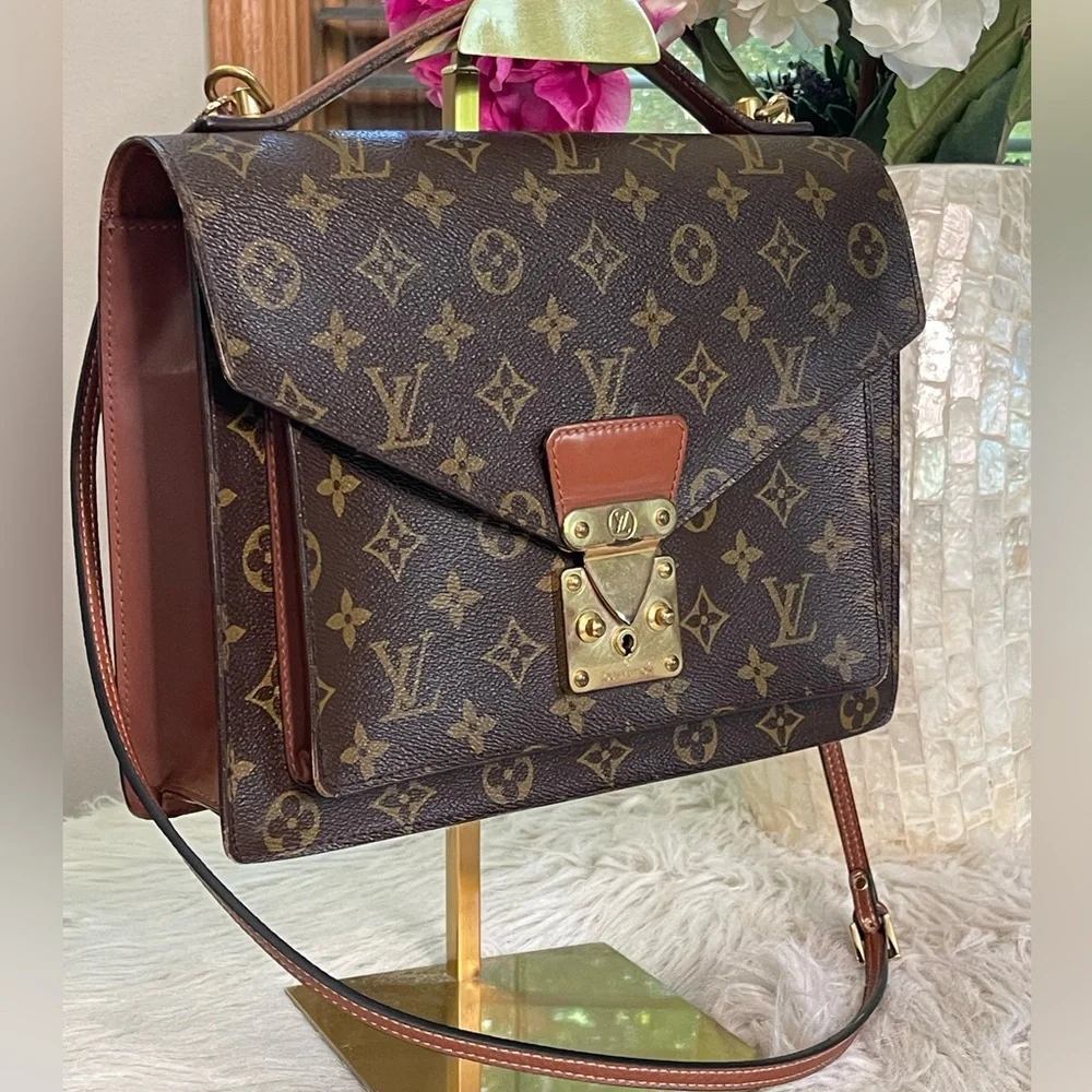 Authentic LOUIS VUITTON Monogram Monceau Bag - Picture 2 of 16